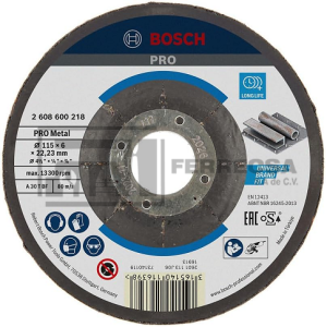 DISCO DESBASTE METAL  4 1/2" 2608600218/2608619743 BOSCH