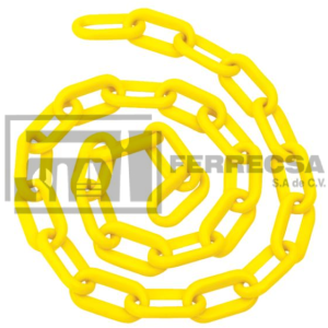 CADENA DE PLASTICO 1/4" (6MM) 25 MTR AMARILLA WF9355 ROTTER